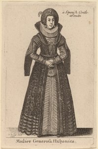 寛大なスペイン人女性 作： Wenceslaus Hollar