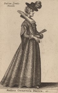 Mulier Generosa Italica. 作： Wenceslaus Hollar