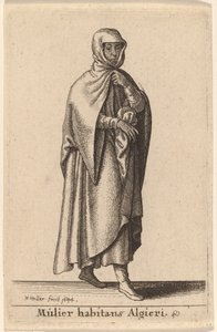 アルジェに住む女性 作： Wenceslaus Hollar