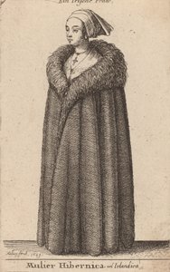 アイルランド人女性、1649年。 作： Wenceslaus Hollar