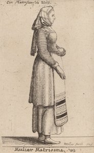 マトリサナの女性、1649年。 作： Wenceslaus Hollar