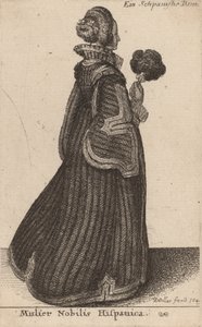 Mulier Nobilis Hispanica、おそらく1649年。 作： Wenceslaus Hollar