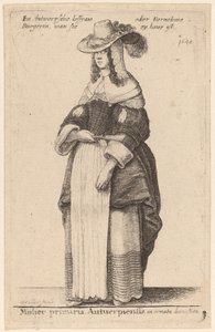 アントワープの女性首相、国内装飾 作： Wenceslaus Hollar