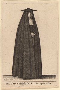アントワープの宗教的な女性 作： Wenceslaus Hollar