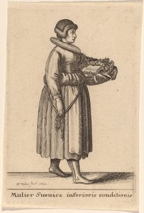 劣悪な状態のスウェーデン人女性 作： Wenceslaus Hollar