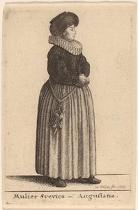 スウェーデンまたはアウグストゥスの女性 作： Wenceslaus Hollar