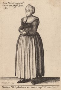 Mulier Westphalica ex Archiep Monasteri, 1643. 作： Wenceslaus Hollar