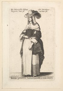 国内の多くの国内のアントワープの紳士の主要な女性のAntuerpiensis ...、1625-77。 作： Wenceslaus Hollar