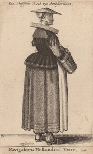 Navigatoris Hollandici Vxor. 作： Wenceslaus Hollar