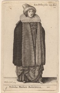 高貴なボヘミアンの女性 作： Wenceslaus Hollar