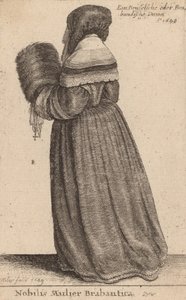 ブラバントの貴婦人、1649年。 作： Wenceslaus Hollar