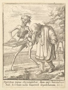 死の舞踏』より「老人」 1651年 作： Wenceslaus Hollar