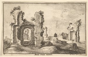 パラティーノの大半、パラティーノ宮殿、ローマ、1650。 作： Wenceslaus Hollar