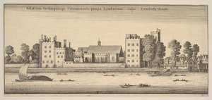 ロンドンのカンタベリー宮殿までの宮殿、一般にランベスハウスランベスハウスP ...、1647年。 作： Wenceslaus Hollar