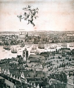 ロンドンのパノラマビュー、c1670 作： Wenceslaus Hollar