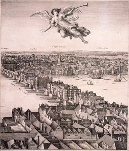 ロンドンのパノラマビュー、c1670 作： Wenceslaus Hollar
