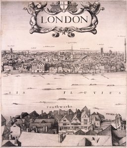 ロンドンのパノラマビュー、c1670 作： Wenceslaus Hollar