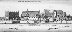 ウェストミンスター市の一部、1647 作： Wenceslaus Hollar