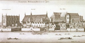 ウェストミンスター市の一部、1647 作： Wenceslaus Hollar