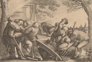 1646年の農民の喧嘩 作： Wenceslaus Hollar