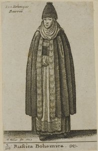 ボヘミアの農民の女性 作： Wenceslaus Hollar