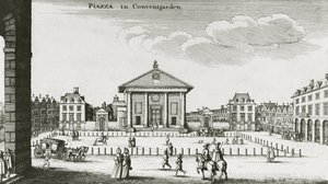 コヴェントガーデンの広場、1640 作： Wenceslaus Hollar