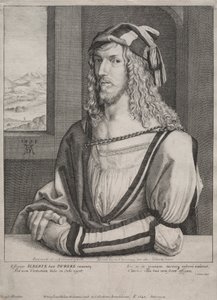 アルブレヒト・デューラー26歳の肖像 作： Wenceslaus Hollar