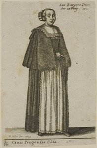 プラハガール 作： Wenceslaus Hollar