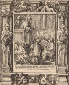 説教者、1651年。 作： Wenceslaus Hollar