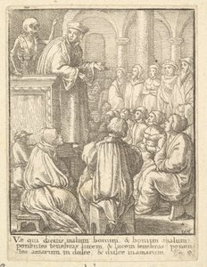 説教者、ダンスオブデス、1651年。 作： Wenceslaus Hollar