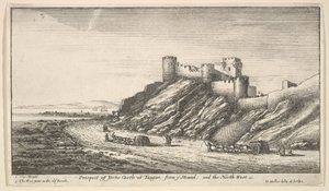 1669-73年、イースト・ストランドと北西部から見たタンジールのヨーク城の展望。 作： Wenceslaus Hollar