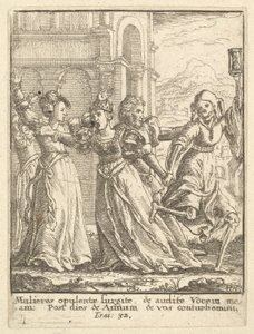 女王、「死の舞踏」より、1651年。 作： Wenceslaus Hollar