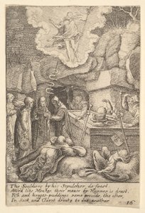 復活、1625-77。 作： Wenceslaus Hollar