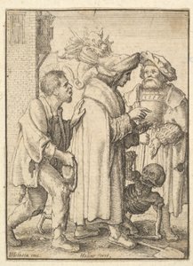 金持ち、死の舞踏より、1651年。 作： Wenceslaus Hollar