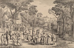 素朴なウェディングダンス、1650年。