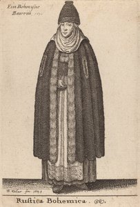 ルスティカ・ボヘミカ、1643年 作： Wenceslaus Hollar