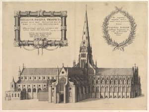 南からのセントポールズ、尖塔のエクレスシアパウリーナ目論見書を表示...、1657年。