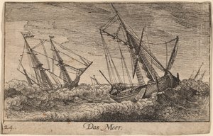 海のシーン 作： Wenceslaus Hollar