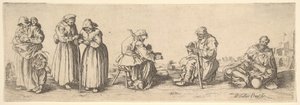 6人の男と女の乞食、1630年。 作： Wenceslaus Hollar