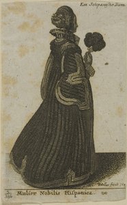 スペインの貴婦人 作： Wenceslaus Hollar