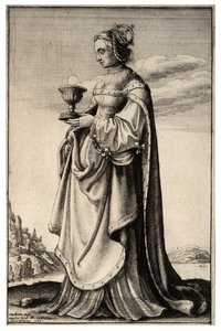 St.バーバラ 作： Wenceslaus Hollar