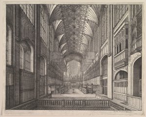 セント・ジョージ・チャペル合唱団、ウィンザー、1663年。 作： Wenceslaus Hollar