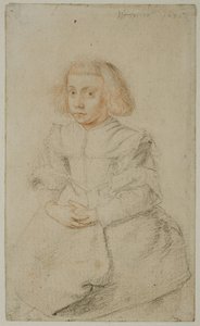 着席した少女の研究、1635 作： Wenceslaus Hollar