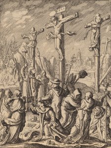 磔にされた。 作： Wenceslaus Hollar