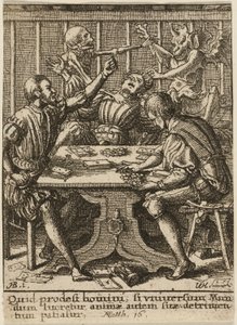 The Dance of Death より、ゲームスターと死 作： Wenceslaus Hollar