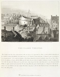 グローブ座、1647年頃、ロンドン、ロバートウィルキンソン発行、1810年 作： Wenceslaus Hollar