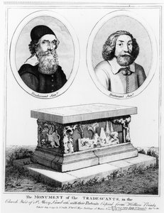 セントメアリーランベスの教会の庭の商人の記念碑、パブ。 1793年に 作： Wenceslaus Hollar