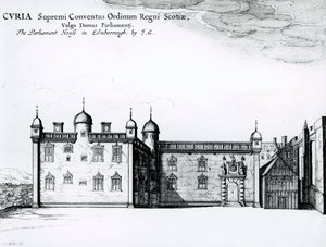エディンバラの国会議事堂（彫刻）（バンド写真） 作： Wenceslaus Hollar