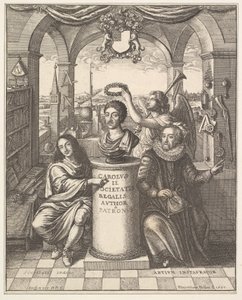 王立協会、トーマススプラットの表紙、王立協会協会の歴史...、1667年。 作： Wenceslaus Hollar