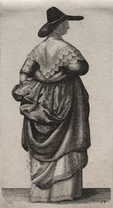 貴族から田舎の女性までのイギリス人女性のいくつかの習慣...、1640年。 作： Wenceslaus Hollar